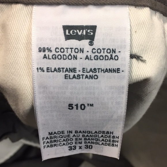 Men’s Levi’s 510 Chinos - Dark Grey - Picture 3 of 6